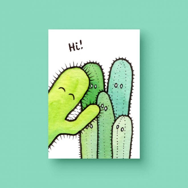 Cactus hi ansichtkaart