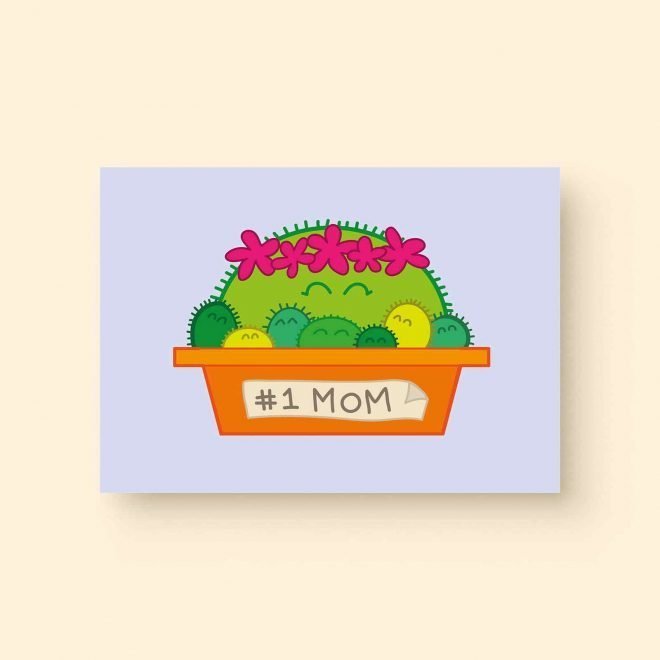 Cactus mom ansichtkaart