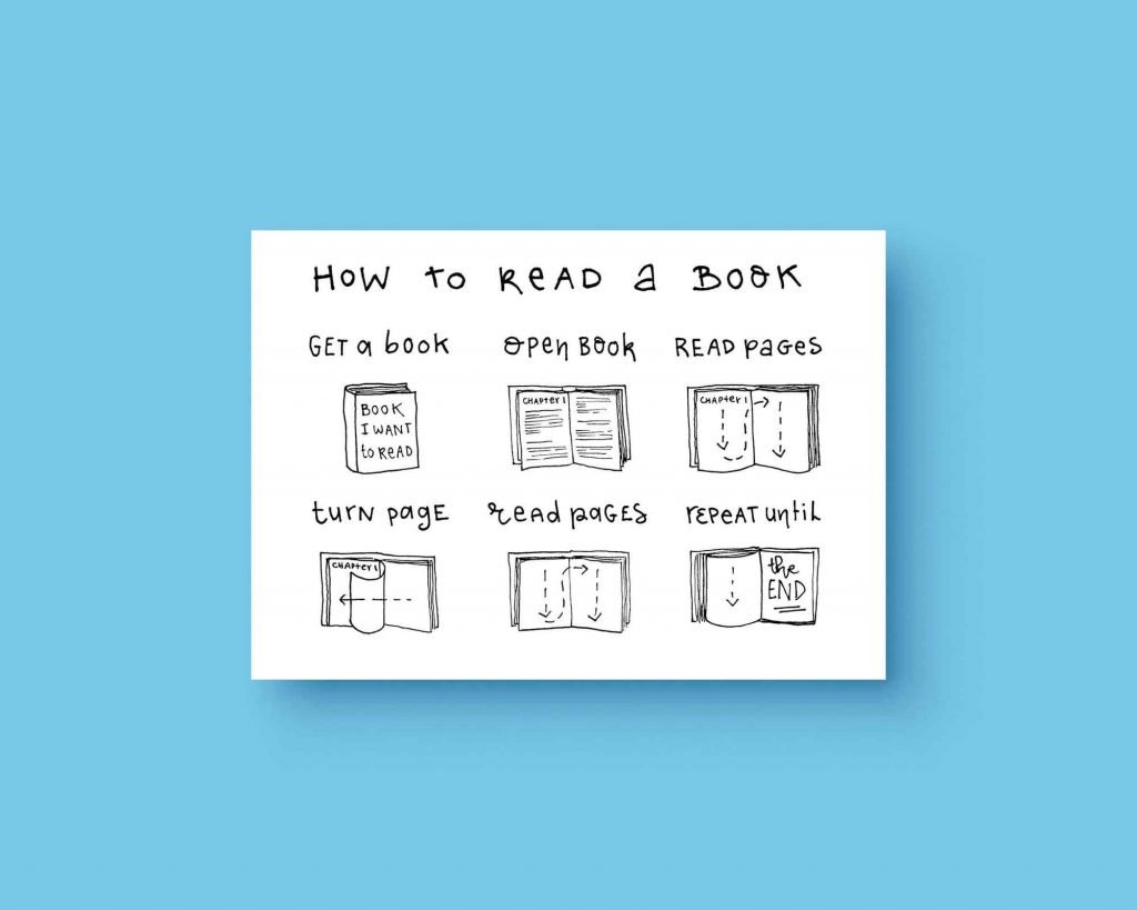 How to read a book ansichtkaart